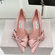 Jimmy Choo/吉米周26WF新品 尖头蝴蝶结侧空高跟凉鞋 缎面蝴蝶结柔润有光泽 侧空设计显脚纤瘦 细跟稳当显腿长 Jimmy Choo/吉米周26WF新品 尖头蝴蝶结侧空高跟凉鞋 缎面蝴蝶结柔润有光泽 侧空设计显脚纤瘦 细跟稳当显腿长
