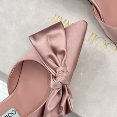 Jimmy Choo/吉米周26WF新品 尖头蝴蝶结侧空高跟凉鞋 缎面蝴蝶结柔润有光泽 侧空设计显脚纤瘦 细跟稳当显腿长 Jimmy Choo/吉米周26WF新品 尖头蝴蝶结侧空高跟凉鞋 缎面蝴蝶结柔润有光泽 侧空设计显脚纤瘦 细跟稳当显腿长