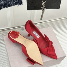 Jimmy Choo/吉米周26WF新品 尖头蝴蝶结侧空高跟凉鞋 缎面蝴蝶结柔润有光泽 侧空设计显脚纤瘦 细跟稳当显腿长 Jimmy Choo/吉米周26WF新品 尖头蝴蝶结侧空高跟凉鞋 缎面蝴蝶结柔润有光泽 侧空设计显脚纤瘦 细跟稳当显腿长
