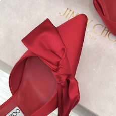 Jimmy Choo/吉米周26WF新品 尖头蝴蝶结侧空高跟凉鞋 缎面蝴蝶结柔润有光泽 侧空设计显脚纤瘦 细跟稳当显腿长 Jimmy Choo/吉米周26WF新品 尖头蝴蝶结侧空高跟凉鞋 缎面蝴蝶结柔润有光泽 侧空设计显脚纤瘦 细跟稳当显腿长