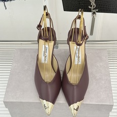 Jimmy Choo/吉米周26WF新品 皮面金属头高跟凉鞋 金属鞋头气场全开 亮面牛皮质感细腻高级 细高跟悄悄拉长比例 Jimmy Choo/吉米周26WF新品 皮面金属头高跟凉鞋 金属鞋头气场全开 亮面牛皮质感细腻高级 细高跟悄悄拉长比例