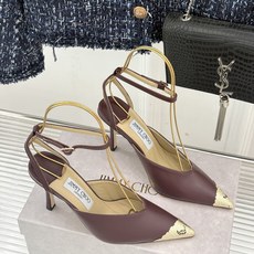 Jimmy Choo/吉米周26WF新品 皮面金属头高跟凉鞋 金属鞋头气场全开 亮面牛皮质感细腻高级 细高跟悄悄拉长比例 Jimmy Choo/吉米周26WF新品 皮面金属头高跟凉鞋 金属鞋头气场全开 亮面牛皮质感细腻高级 细高跟悄悄拉长比例
