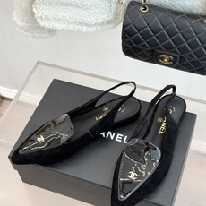 CHANE*|小香26B新品双C 拼色尖头平底凉鞋单鞋 撞色鞋头勾勒复古意趣 鞋头压印经典双C标识 羊皮质感温润又细腻 CHANE*|小香26B新品双C 拼色尖头平底凉鞋单鞋 撞色鞋头勾勒复古意趣 鞋头压印经典双C标识 羊皮质感温润又细腻
