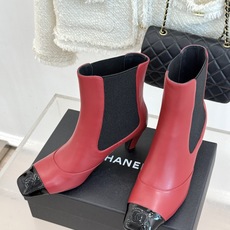 CHANE*|小香26B新品极简 方头拼色切尔西高跟短靴 香奈儿26B新靴封神 重构经典切尔西型 极简方头利落显质感 上 CHANE*|小香26B新品极简 方头拼色切尔西高跟短靴 香奈儿26B新靴封神 重构经典切尔西型 极简方头利落显质感 上