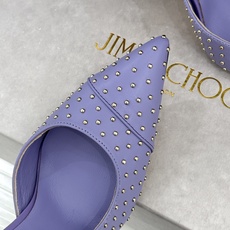 Jimmy Choo/吉米周26WF新品 铆钉尖头侧空细跟高跟鞋婚鞋 尖头利落拉长腿部线条 金属铆钉缀出酷飒感 侧空衬得 Jimmy Choo/吉米周26WF新品 铆钉尖头侧空细跟高跟鞋婚鞋 尖头利落拉长腿部线条 金属铆钉缀出酷飒感 侧空衬得