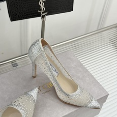 Jimmy Choo/吉米周26WF新品 网纱水钻侧空细跟高跟鞋婚鞋 网纱晕开朦胧柔光 水钻渐变随步摇曳 侧空衬得脚踝纤 Jimmy Choo/吉米周26WF新品 网纱水钻侧空细跟高跟鞋婚鞋 网纱晕开朦胧柔光 水钻渐变随步摇曳 侧空衬得脚踝纤