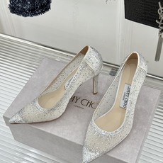 Jimmy Choo/吉米周26WF新品 网纱水钻侧空细跟高跟鞋婚鞋 网纱晕开朦胧柔光 水钻渐变随步摇曳 侧空衬得脚踝纤 Jimmy Choo/吉米周26WF新品 网纱水钻侧空细跟高跟鞋婚鞋 网纱晕开朦胧柔光 水钻渐变随步摇曳 侧空衬得脚踝纤