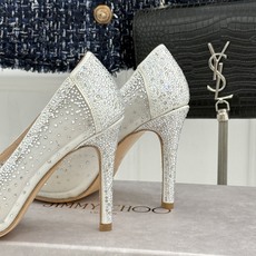 Jimmy Choo/吉米周26WF新品 网纱水钻侧空细跟高跟鞋婚鞋 网纱晕开朦胧柔光 水钻渐变随步摇曳 侧空衬得脚踝纤 Jimmy Choo/吉米周26WF新品 网纱水钻侧空细跟高跟鞋婚鞋 网纱晕开朦胧柔光 水钻渐变随步摇曳 侧空衬得脚踝纤
