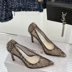 Jimmy Choo/吉米周26WF新品 网纱水钻侧空细跟高跟鞋婚鞋 网纱晕开朦胧柔光 水钻渐变随步摇曳 侧空衬得脚踝纤 Jimmy Choo/吉米周26WF新品 网纱水钻侧空细跟高跟鞋婚鞋 网纱晕开朦胧柔光 水钻渐变随步摇曳 侧空衬得脚踝纤