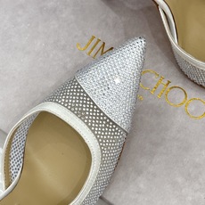 Jimmy Choo/吉米周26WF新品 水晶饰网眼布高跟鞋婚鞋 网眼布缀满细碎水晶 侧空衬得脚踝纤细 细跟托出优雅感 Jimmy Choo/吉米周26WF新品 水晶饰网眼布高跟鞋婚鞋 网眼布缀满细碎水晶 侧空衬得脚踝纤细 细跟托出优雅感