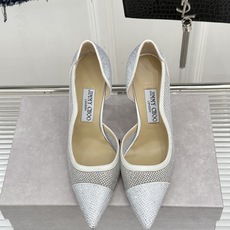 Jimmy Choo/吉米周26WF新品 水晶饰网眼布高跟鞋婚鞋 网眼布缀满细碎水晶 侧空衬得脚踝纤细 细跟托出优雅感 Jimmy Choo/吉米周26WF新品 水晶饰网眼布高跟鞋婚鞋 网眼布缀满细碎水晶 侧空衬得脚踝纤细 细跟托出优雅感