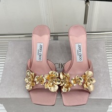 Jimmy Choo/吉米周26WF新品 金属花朵方头高跟拖鞋 金属花缀着细碎钻光 方头廓形利落又摩登 小羊皮内里软润又 Jimmy Choo/吉米周26WF新品 金属花朵方头高跟拖鞋 金属花缀着细碎钻光 方头廓形利落又摩登 小羊皮内里软润又
