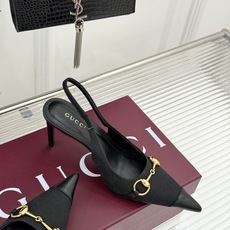 Gucci/古驰26WF新品Donna系列 马衔扣尖头高跟鞋凉鞋 经典马衔扣缀鞋面 尖头线条修饰纤细脚型 细跟拉长腿型比 Gucci/古驰26WF新品Donna系列 马衔扣尖头高跟鞋凉鞋 经典马衔扣缀鞋面 尖头线条修饰纤细脚型 细跟拉长腿型比