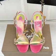 ChristinLouboutin/CL26WF新品 彩色水晶叶子装饰细跟高跟凉鞋 叶形彩晶缀着细碎流光 细跟撑起明艳女 ChristinLouboutin/CL26WF新品 彩色水晶叶子装饰细跟高跟凉鞋 叶形彩晶缀着细碎流光 细跟撑起明艳女
