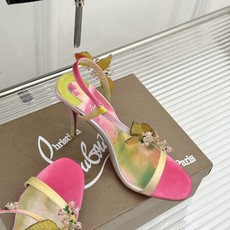 ChristinLouboutin/CL26WF新品 彩色水晶叶子装饰细跟高跟凉鞋 叶形彩晶缀着细碎流光 细跟撑起明艳女 ChristinLouboutin/CL26WF新品 彩色水晶叶子装饰细跟高跟凉鞋 叶形彩晶缀着细碎流光 细跟撑起明艳女