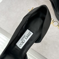 Jimmy Choo/吉米周26WF新品 真丝金属头侧空高跟鞋 真丝缎面贴脚背 金属鞋头凝一抹冷冽光 侧空裁出纤细脚踝 Jimmy Choo/吉米周26WF新品 真丝金属头侧空高跟鞋 真丝缎面贴脚背 金属鞋头凝一抹冷冽光 侧空裁出纤细脚踝