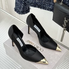 Jimmy Choo/吉米周26WF新品 真丝金属头侧空高跟鞋 真丝缎面贴脚背 金属鞋头凝一抹冷冽光 侧空裁出纤细脚踝 Jimmy Choo/吉米周26WF新品 真丝金属头侧空高跟鞋 真丝缎面贴脚背 金属鞋头凝一抹冷冽光 侧空裁出纤细脚踝