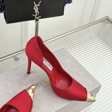 Jimmy Choo/吉米周26WF新品 真丝金属头侧空高跟鞋 真丝缎面贴脚背 金属鞋头凝一抹冷冽光 侧空裁出纤细脚踝 Jimmy Choo/吉米周26WF新品 真丝金属头侧空高跟鞋 真丝缎面贴脚背 金属鞋头凝一抹冷冽光 侧空裁出纤细脚踝