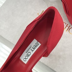 Jimmy Choo/吉米周26WF新品 真丝金属头侧空高跟鞋 真丝缎面贴脚背 金属鞋头凝一抹冷冽光 侧空裁出纤细脚踝 Jimmy Choo/吉米周26WF新品 真丝金属头侧空高跟鞋 真丝缎面贴脚背 金属鞋头凝一抹冷冽光 侧空裁出纤细脚踝