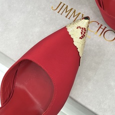 Jimmy Choo/吉米周26WF新品 真丝金属头侧空高跟鞋 真丝缎面贴脚背 金属鞋头凝一抹冷冽光 侧空裁出纤细脚踝 Jimmy Choo/吉米周26WF新品 真丝金属头侧空高跟鞋 真丝缎面贴脚背 金属鞋头凝一抹冷冽光 侧空裁出纤细脚踝