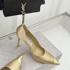 Jimmy Choo/吉米周26WF新品 真丝金属头侧空高跟鞋 真丝缎面贴脚背 金属鞋头凝一抹冷冽光 侧空裁出纤细脚踝 Jimmy Choo/吉米周26WF新品 真丝金属头侧空高跟鞋 真丝缎面贴脚背 金属鞋头凝一抹冷冽光 侧空裁出纤细脚踝