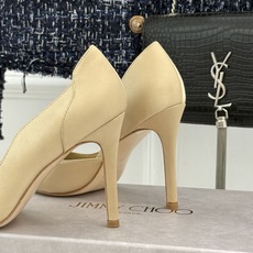 Jimmy Choo/吉米周26WF新品 真丝金属头侧空高跟鞋 真丝缎面贴脚背 金属鞋头凝一抹冷冽光 侧空裁出纤细脚踝 Jimmy Choo/吉米周26WF新品 真丝金属头侧空高跟鞋 真丝缎面贴脚背 金属鞋头凝一抹冷冽光 侧空裁出纤细脚踝