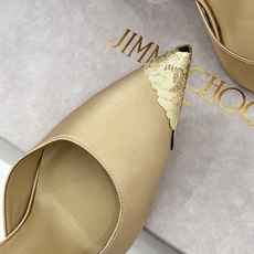 Jimmy Choo/吉米周26WF新品 真丝金属头侧空高跟鞋 真丝缎面贴脚背 金属鞋头凝一抹冷冽光 侧空裁出纤细脚踝 Jimmy Choo/吉米周26WF新品 真丝金属头侧空高跟鞋 真丝缎面贴脚背 金属鞋头凝一抹冷冽光 侧空裁出纤细脚踝