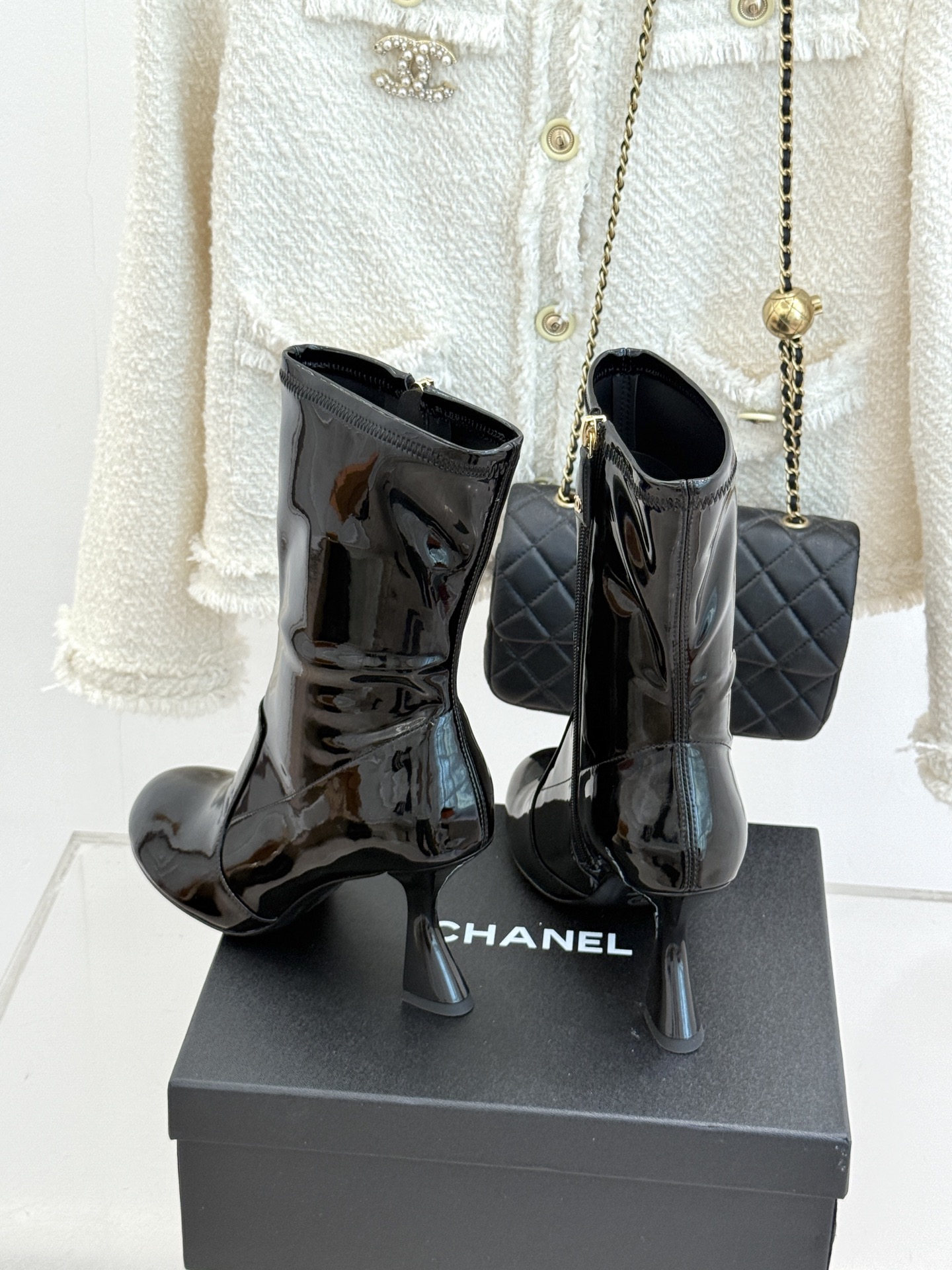 CHANE*｜小香26K秋冬新品 极简圆头高跟弹力短靴 鞋柜压轴的宝藏短靴 秋冬必入的封神款 极简圆头藏着高级感 高跟撑