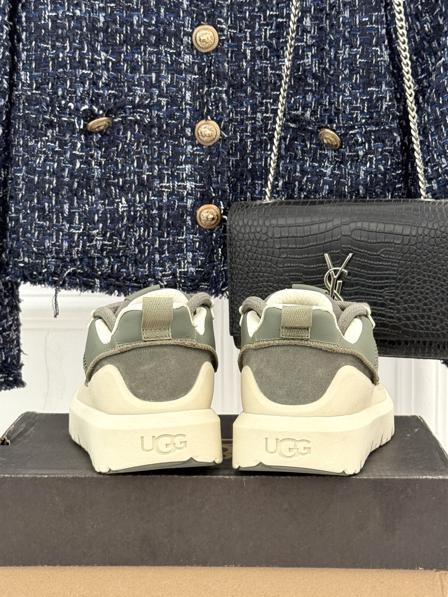 (男码➕10) UGG 26WF新品复古厚底拼色 情侣款系带增高休闲鞋运动鞋 复古拼色质感拉满 厚底增高秒变大长腿 系带 (男码➕10) UGG 26WF新品复古厚底拼色 情侣款系带增高休闲鞋运动鞋 复古拼色质感拉满 厚底增高秒变大长腿 系带