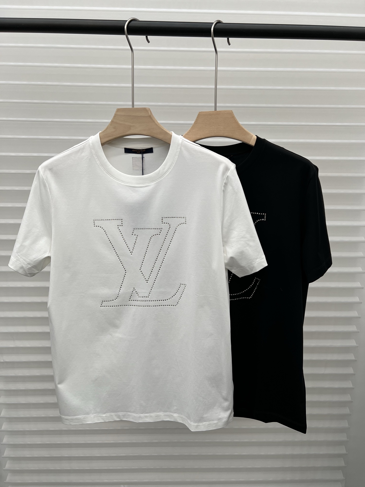LV Rhinestone Outline Logo Tee