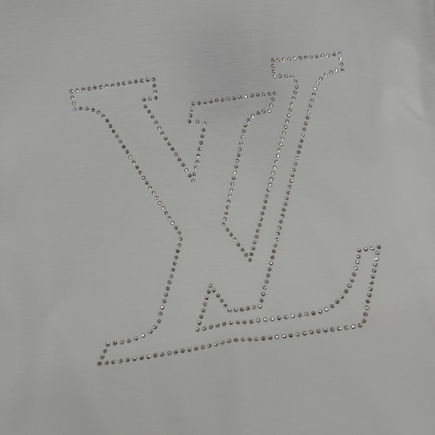 LV Rhinestone Outline Logo Tee