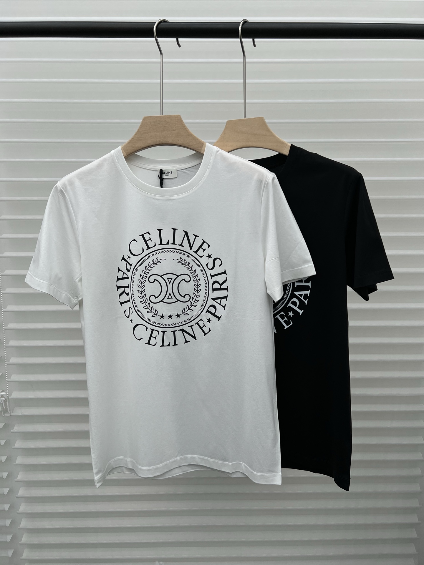 Celine White Crest Graphic T-Shirt