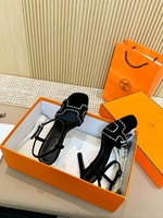 Hermes Sapatos Sandálias Couro genuíno Fashion