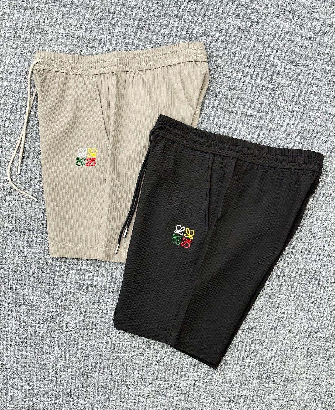 Loewe Anagram Embroidered Striped Cotton Shorts - Summer Style 4 o 1itcrmigs1ssb1c54jnl11vnaigt