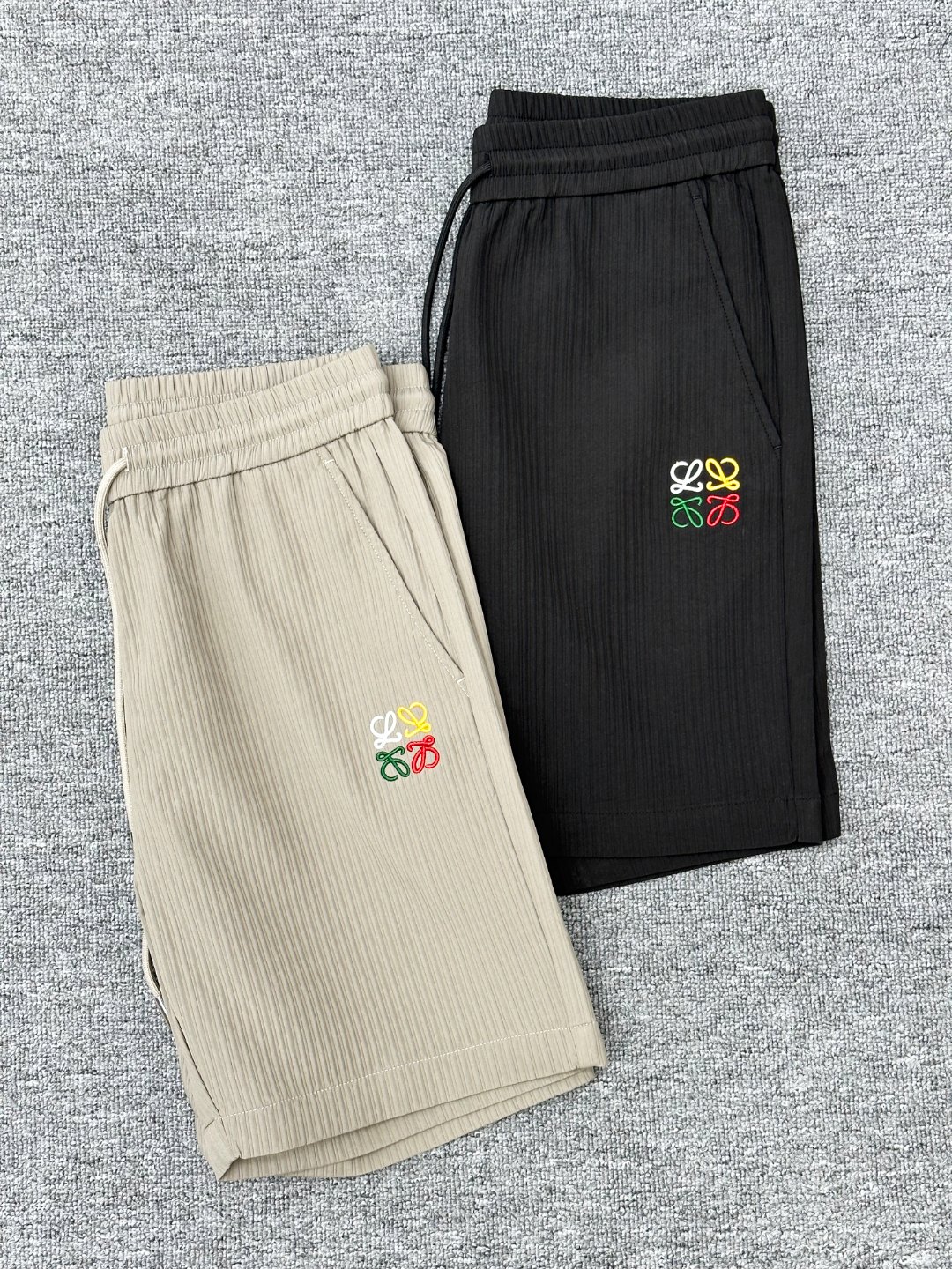 Loewe Anagram Embroidered Striped Cotton Shorts - Summer Style 5 o 1itcrmigu1borp02gp311s4lcp11