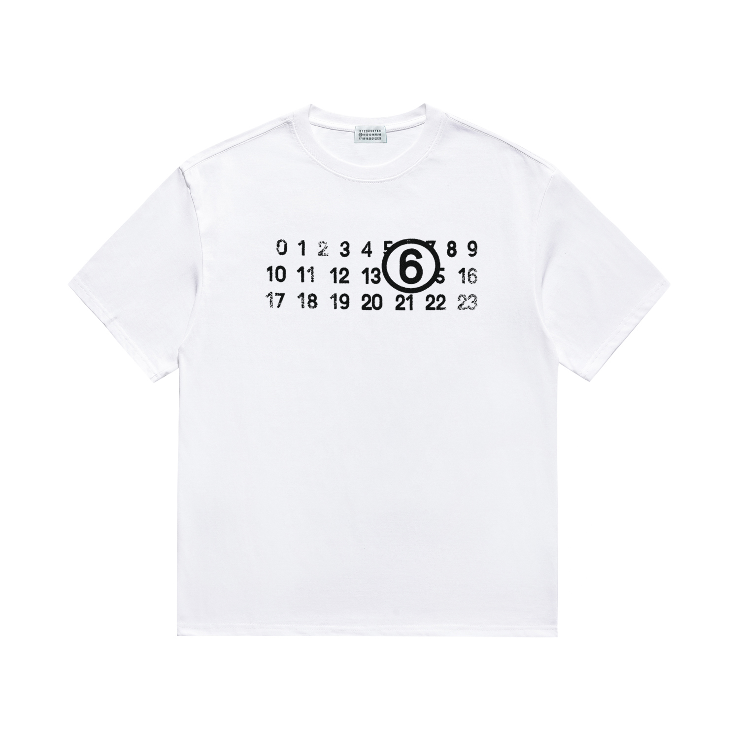 "Alta calidad" MM6 Margiela oficial mismo modelo camiseta de manga corta 2024 primavera/verano nuevo modelo, estampado …
