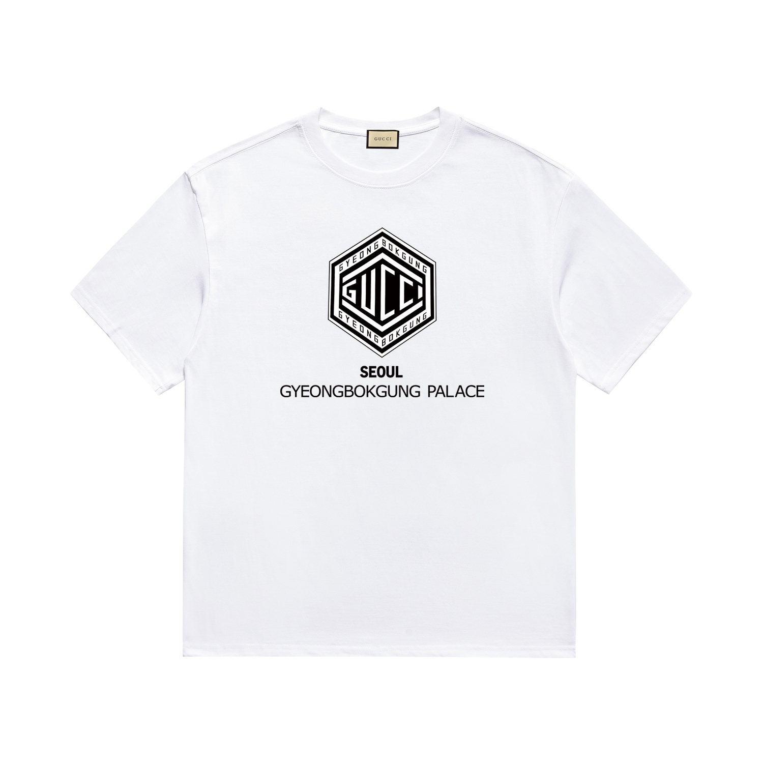 <Alta calidad> GUCCI Gucci mismo modelo oficial camiseta de manga corta, nueva temporada primavera-verano 2024, estampa…