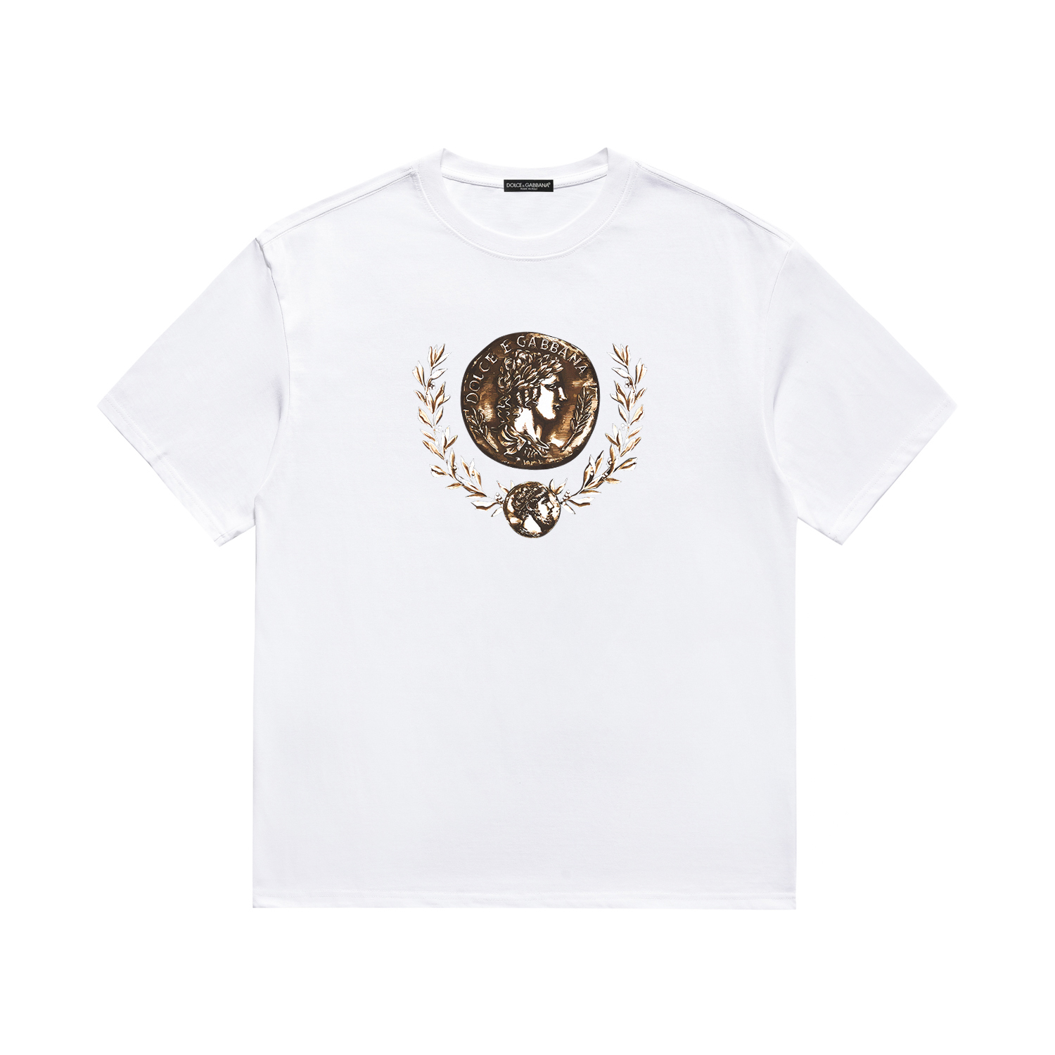 《Alta calidad》 DOLCE GABBANA Dolce & Gabbana DG oficial mismo modelo camiseta de manga corta 2024 primavera/verano nuev…