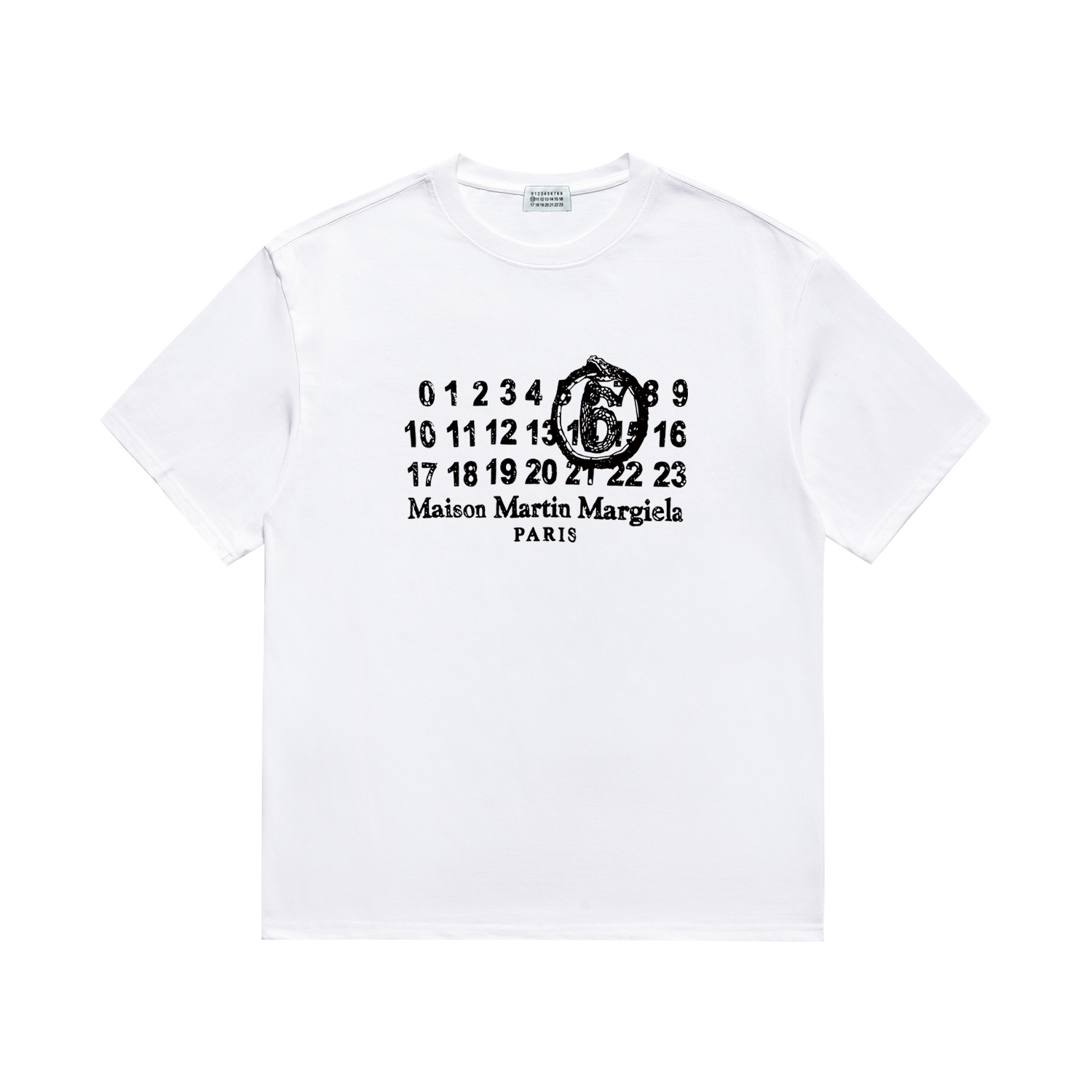 《Alta calidad》 Maquila MM6 oficial mismo estilo camiseta de manga corta 2024 primavera/verano nuevo estilo impresión pe…