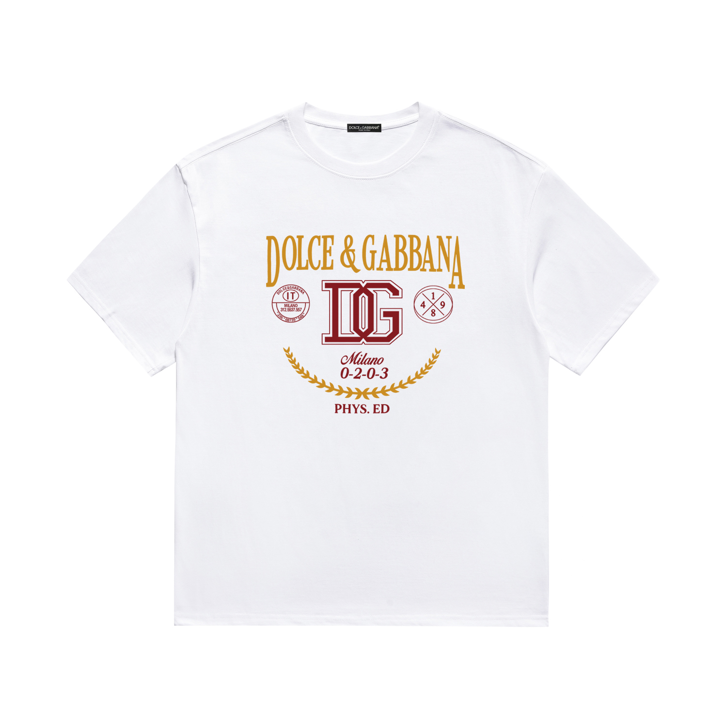 《Alta calidad》 DOLCE GABBANA Dolce & Gabbana DG oficial mismo modelo camiseta de manga corta 2024 primavera/v…