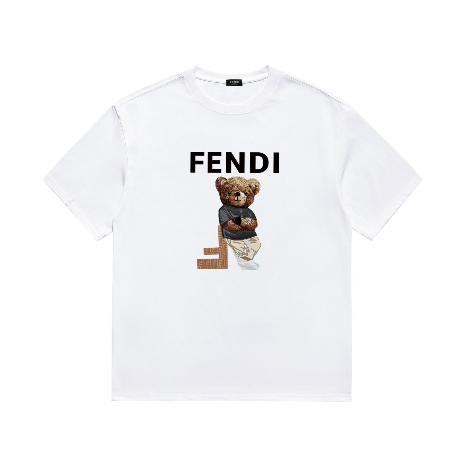 《Alta calidad》 FENDI 芬迪 FD oficial mismo modelo, camiseta de manga corta 2024 primavera-verano nueva colecció…