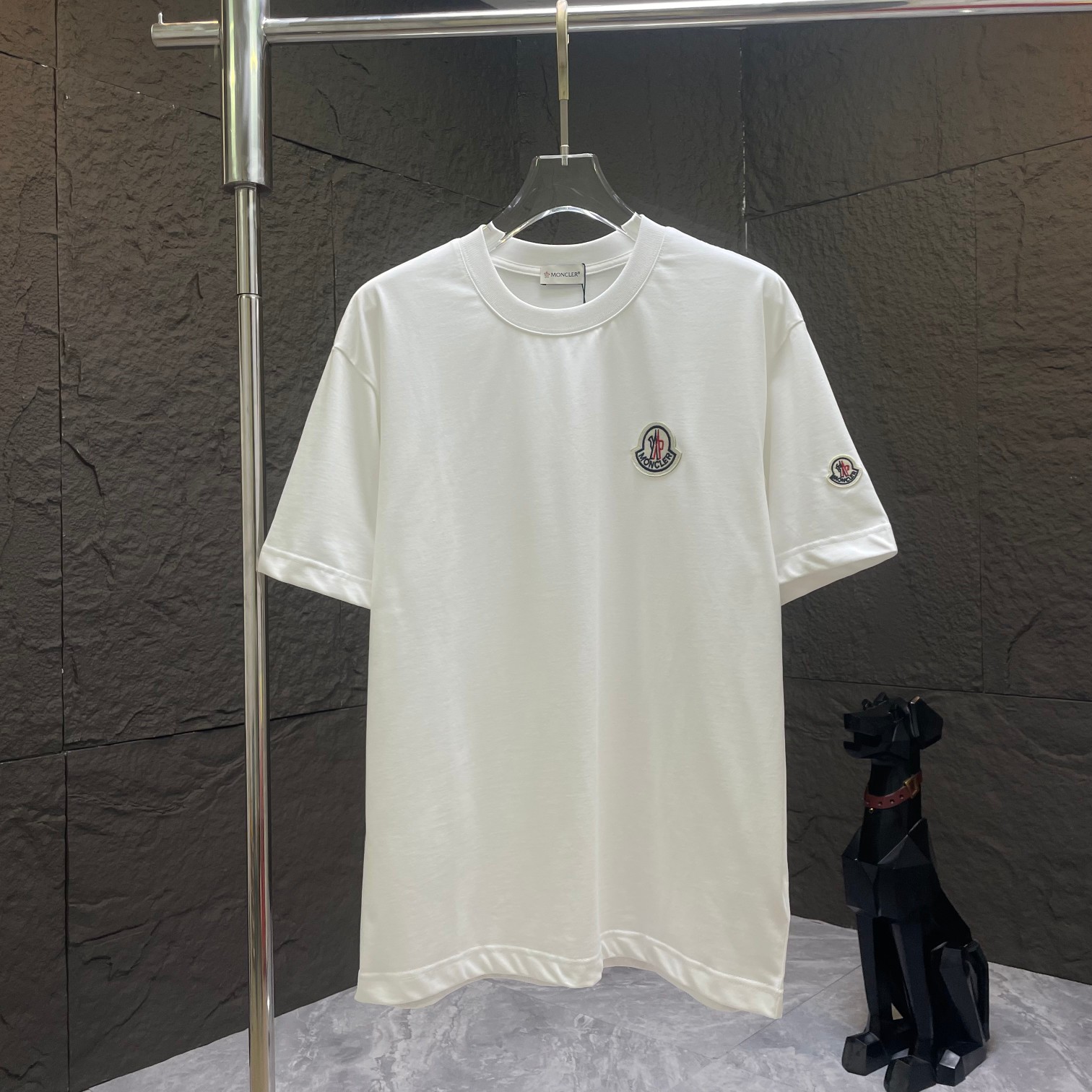 MONC* Montclair* MC camiseta de manga corta nueva temporada primavera/verano 24, bordado clásico de parche, tela de alg…