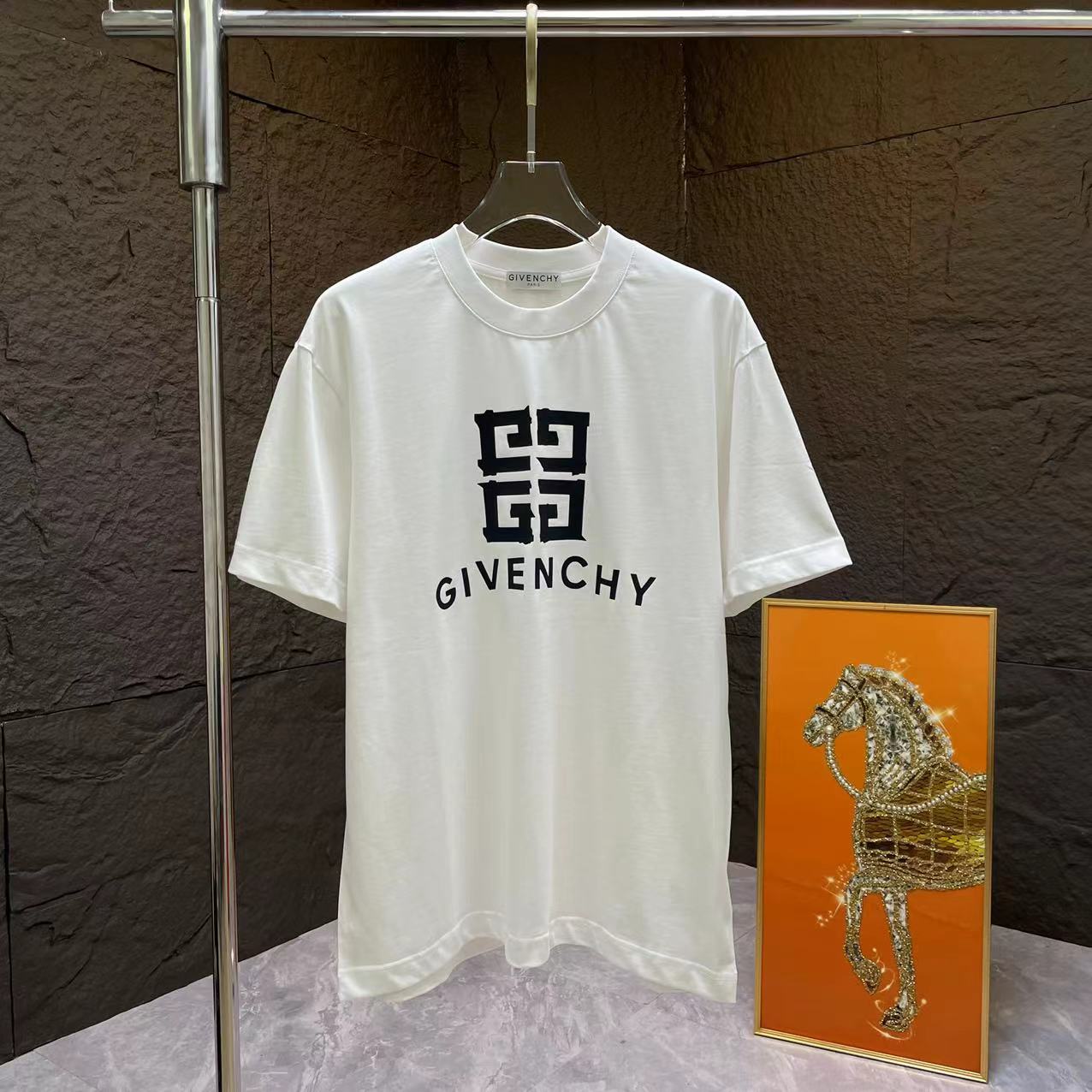 GIVE* Camiseta de manga corta GVC 2024 nuevo estilo de primavera y verano Impresión de industria pesada Importado perso…
