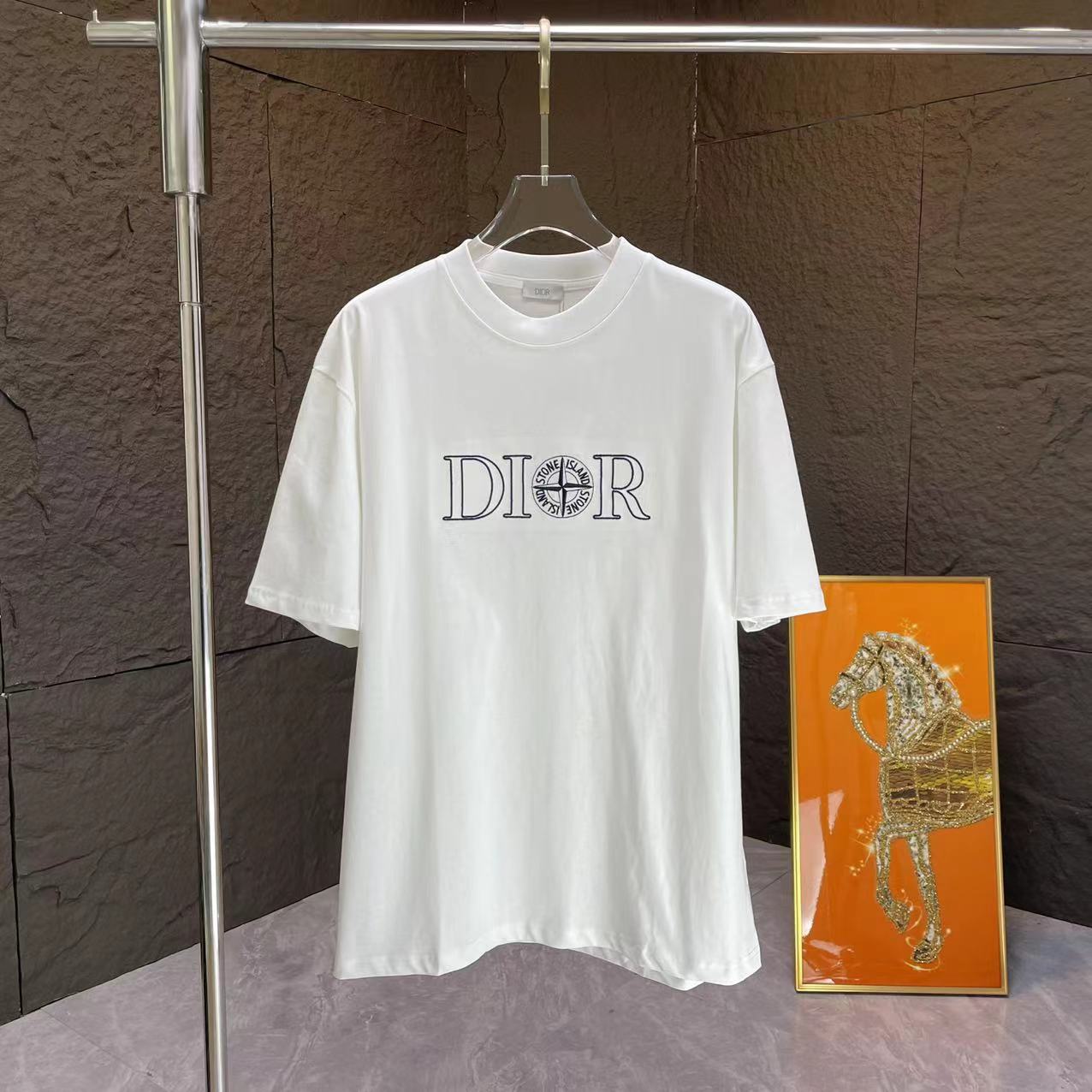 DIO* Dior* nueva camiseta de manga corta Color: Negro Blanco Talla: S M L XL