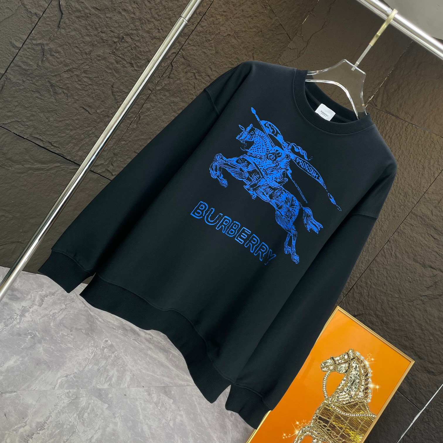 2024 Autumn/Winter New Collection: Round Collar Sweater in Black/White, 400g (SM-XXL) - 图片 2