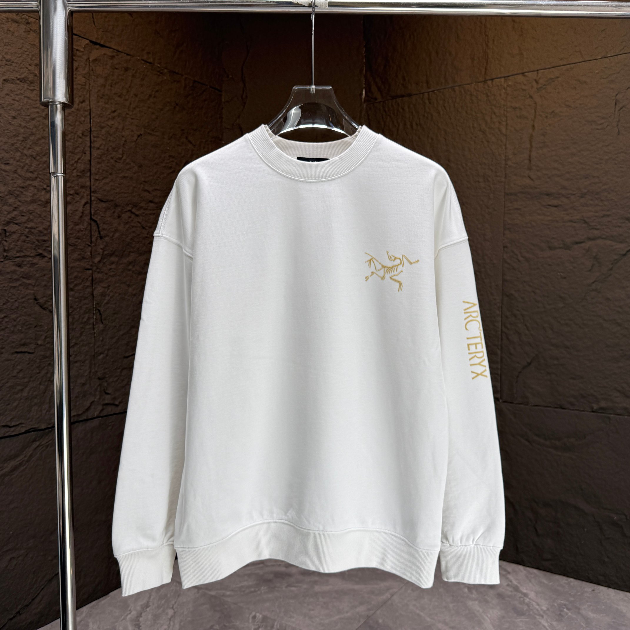 ARC * Bird Brand * 2025 Otoño e invierno nueva sudadera con cuello redondo 400 g de felpa de algodón con logo de letras…