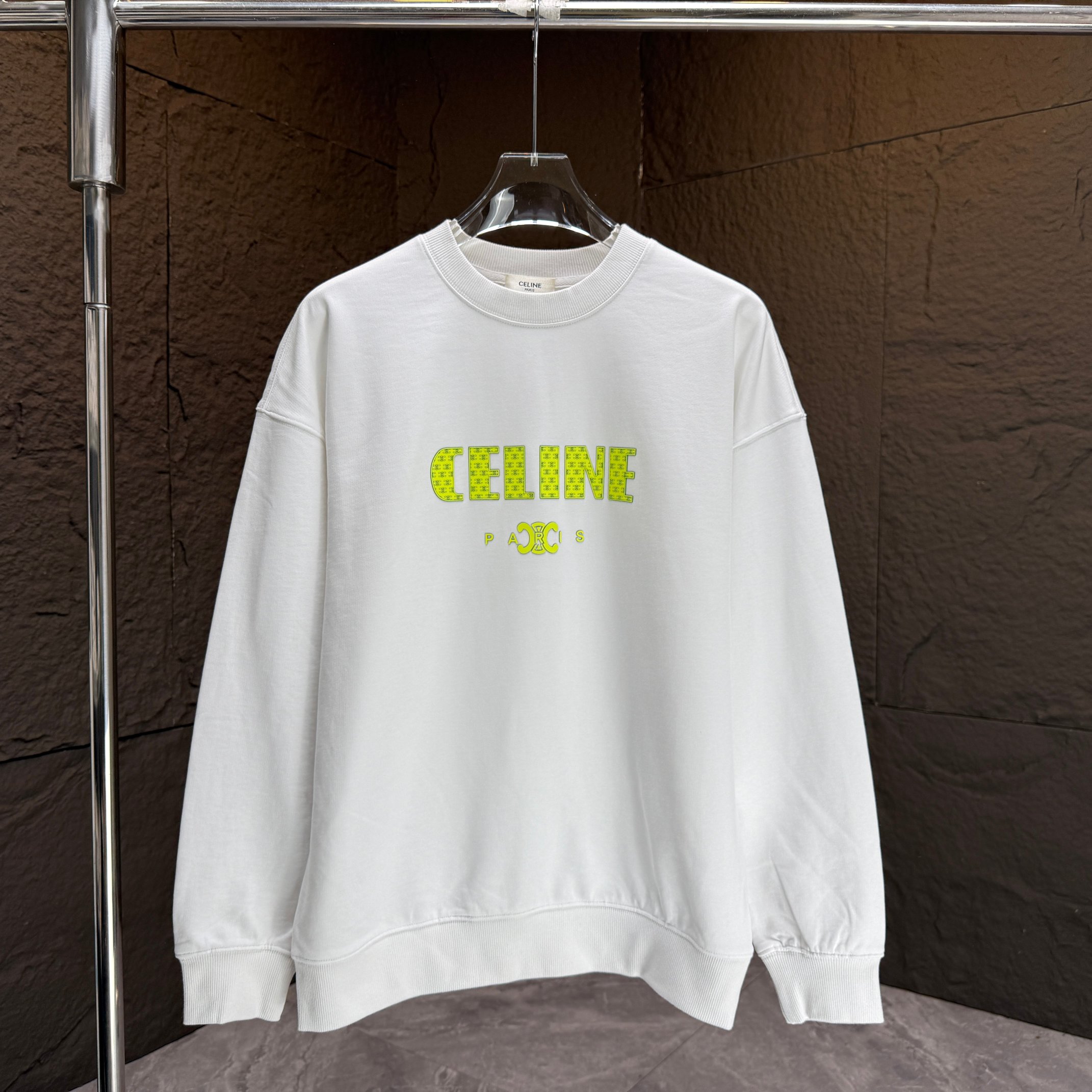 CELIN* Selin* sudadera con cuello redondo nueva para otoño/invierno 2025, 400g de algodón puro con logo de letras en si…