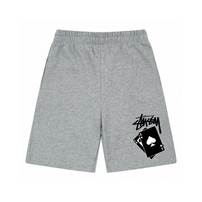款号XB1048#💰85💰
斯图西stussy 扑克基础款短裤
 颜色：黑色 灰色
 尺码：S-XXL（尺码表在图9）
克重：380克