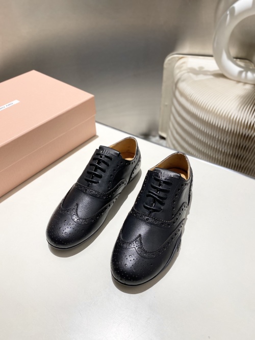 Miu Miu Baroque Carved Leather Monk Shoes, Women's British Style Oxfords 1 Miu Miu Baroque Carved Leather Monk Shoes, Women's British Style Oxfords