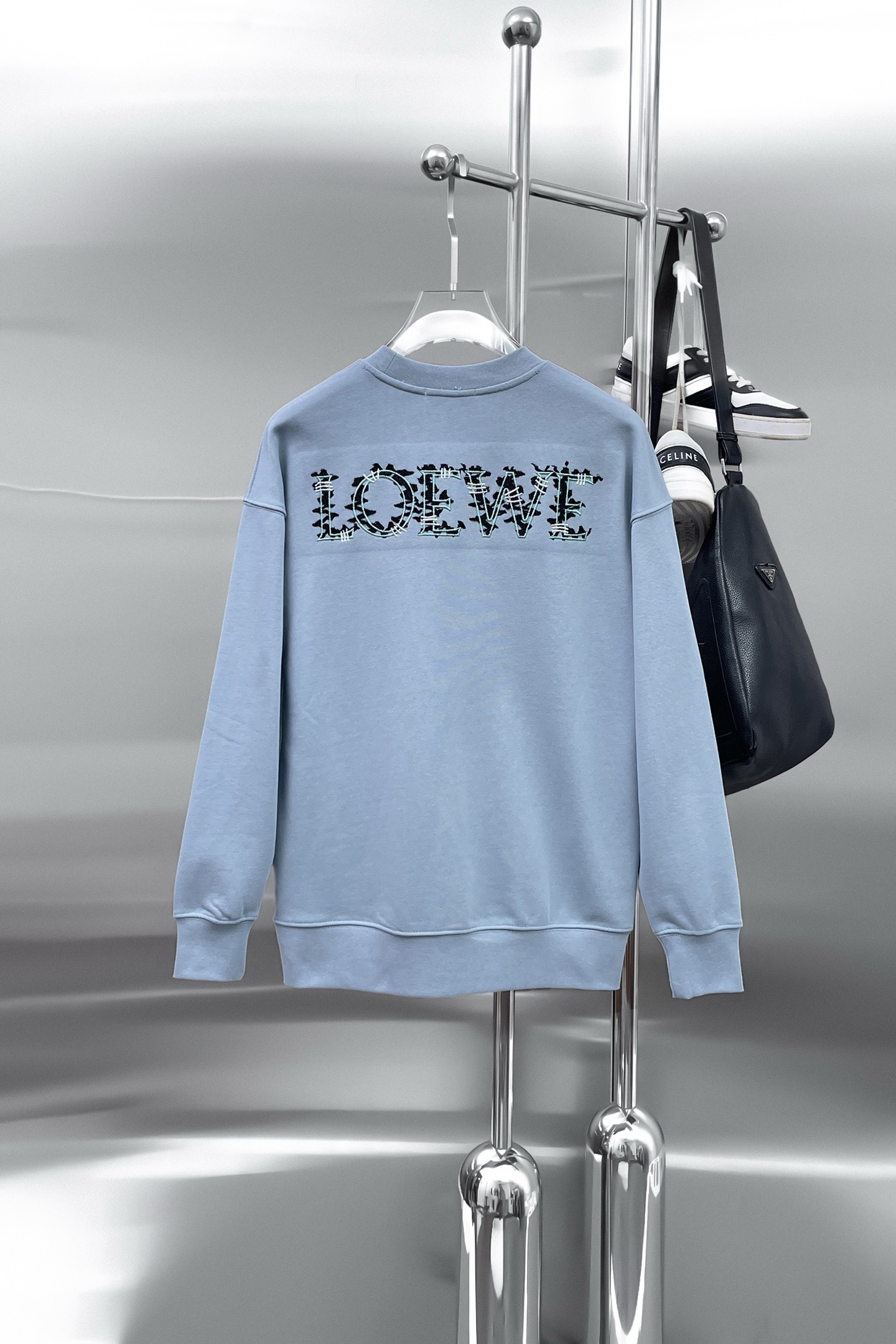 Loewe Blue Logo Crewneck Sweatshirt